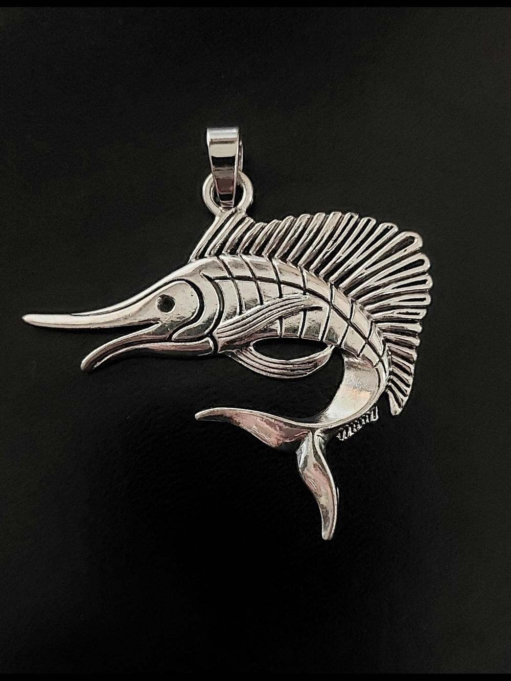 Salty Fish Necklace Pendant - Womens Mens Jewelry